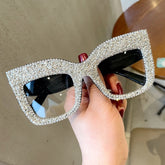 Hedda Rhinestone Oversized Eyewear Cat Eye Frames Mon